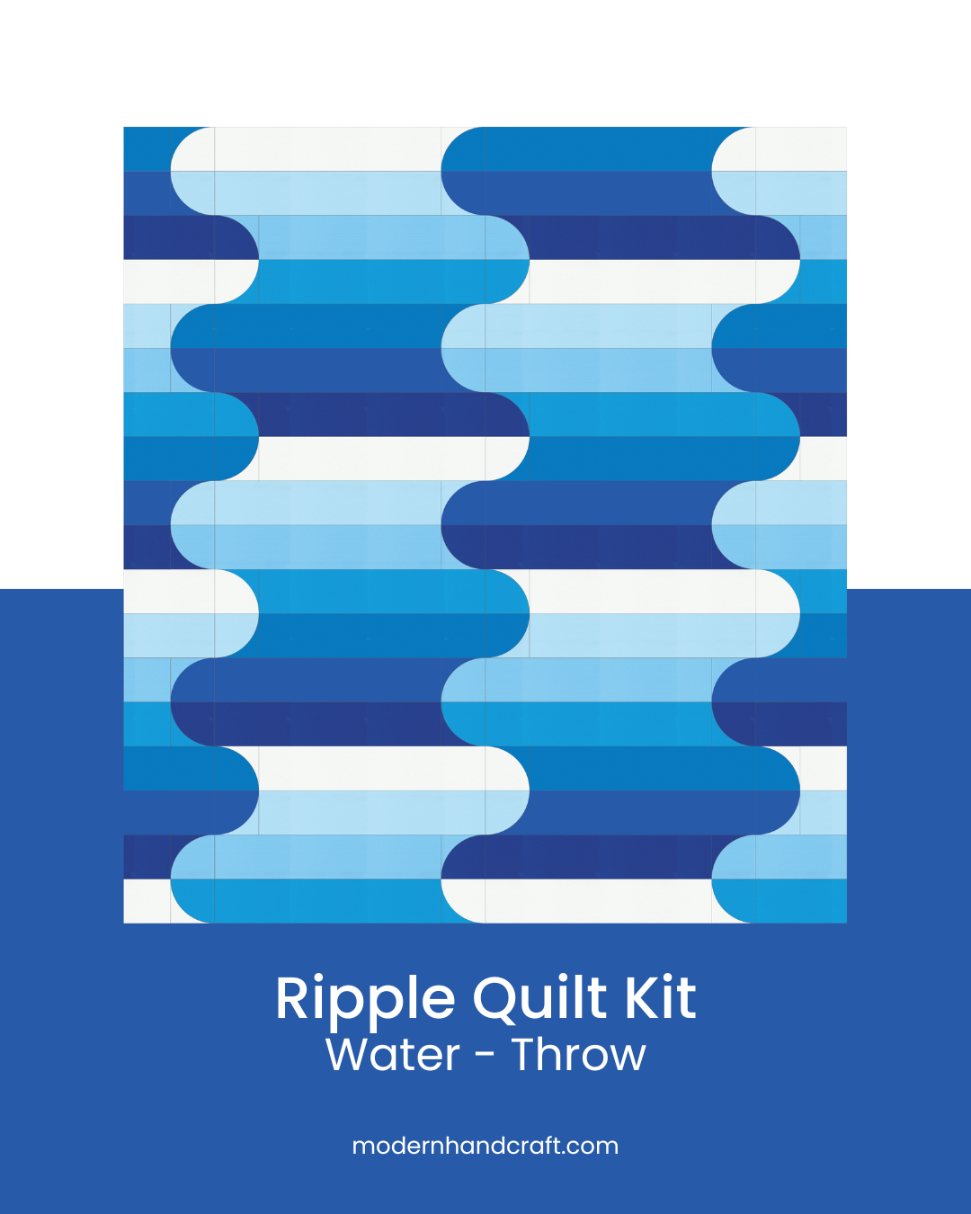 Ripple Quilt Kit - Water | Throw