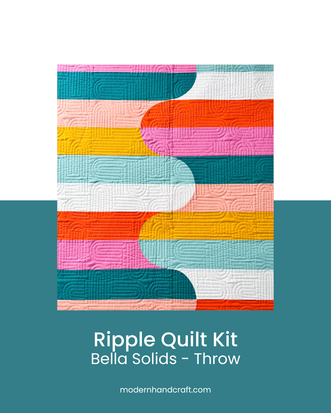 Ripple Quilt Kit - Bella Solids | Throw
