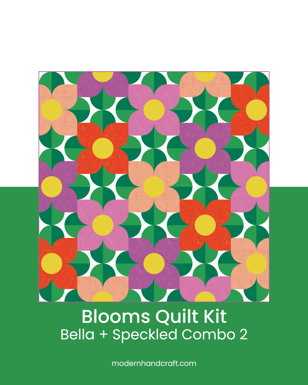 Blooms Quilt Kit - Bella Solids + Speckled Combo 2