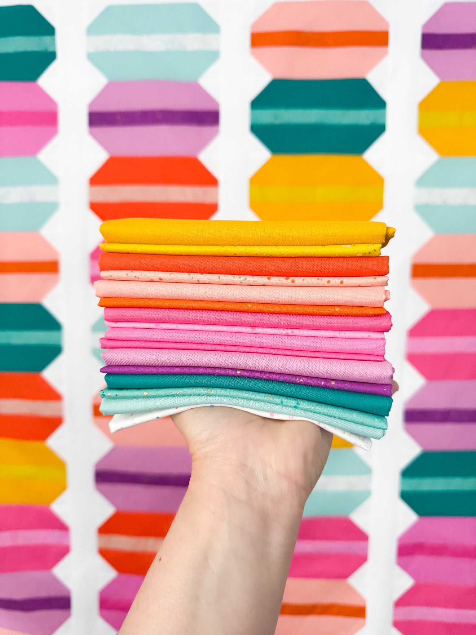 French Macaron Quilt Kit - Bella + Speckled