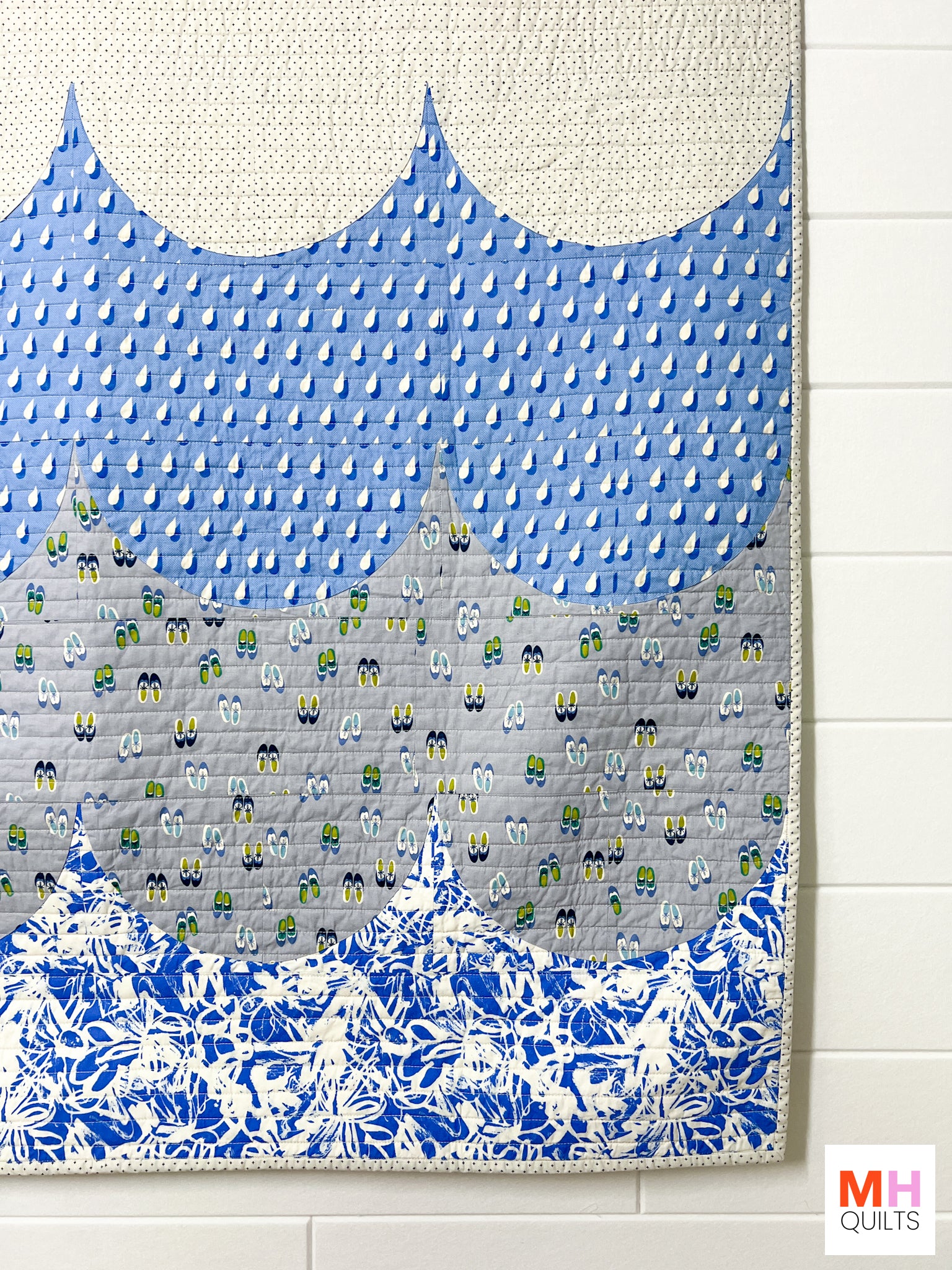 Scallop Quilt - Blue Panorama Version