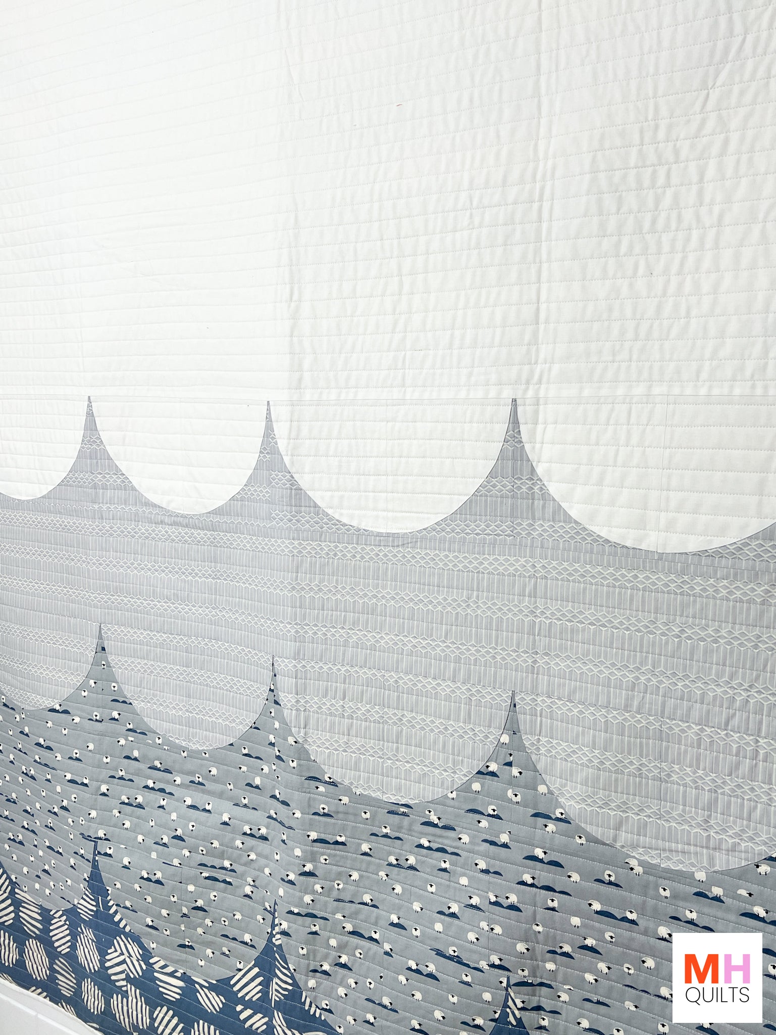 Scallop Quilt - Gray Panorama Version