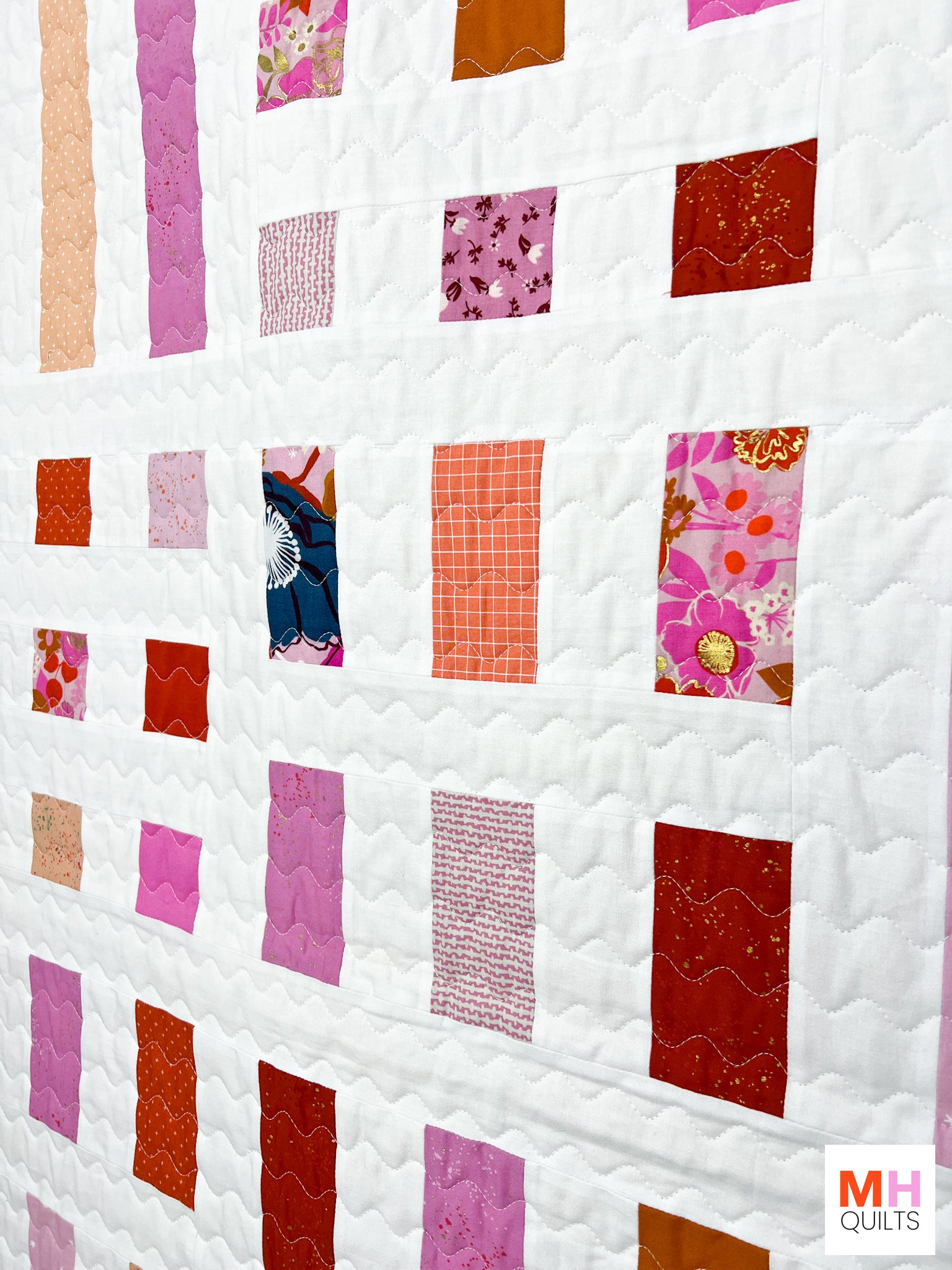Dot + Dash Quilt - Scrappy Ruby Star Society Version