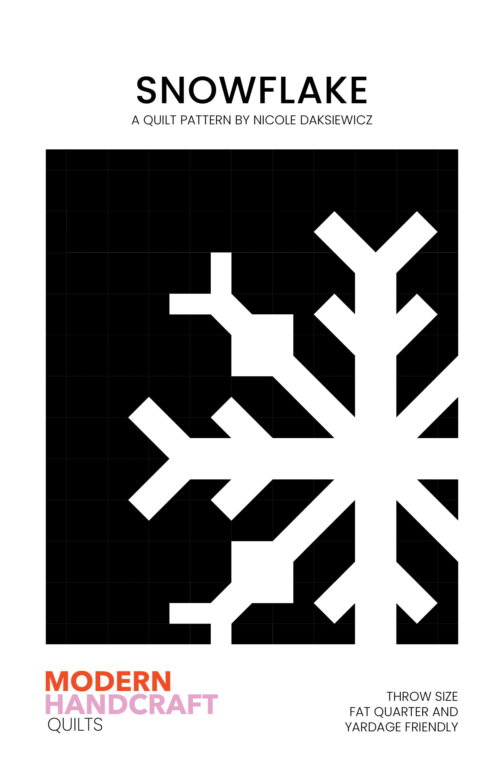 Snowflake Quilt Printed Pattern