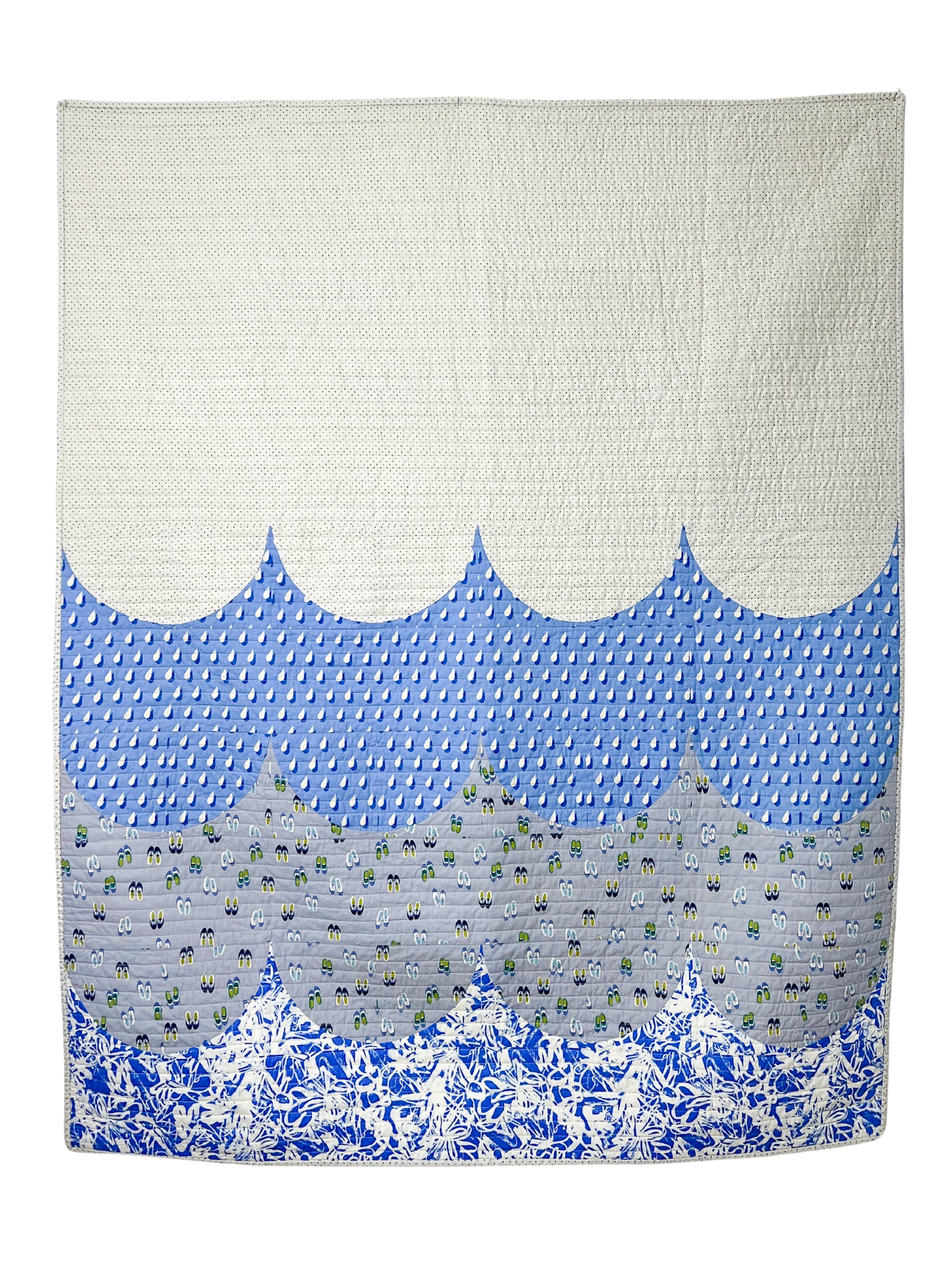 Scallop Quilt - Blue Panorama Version