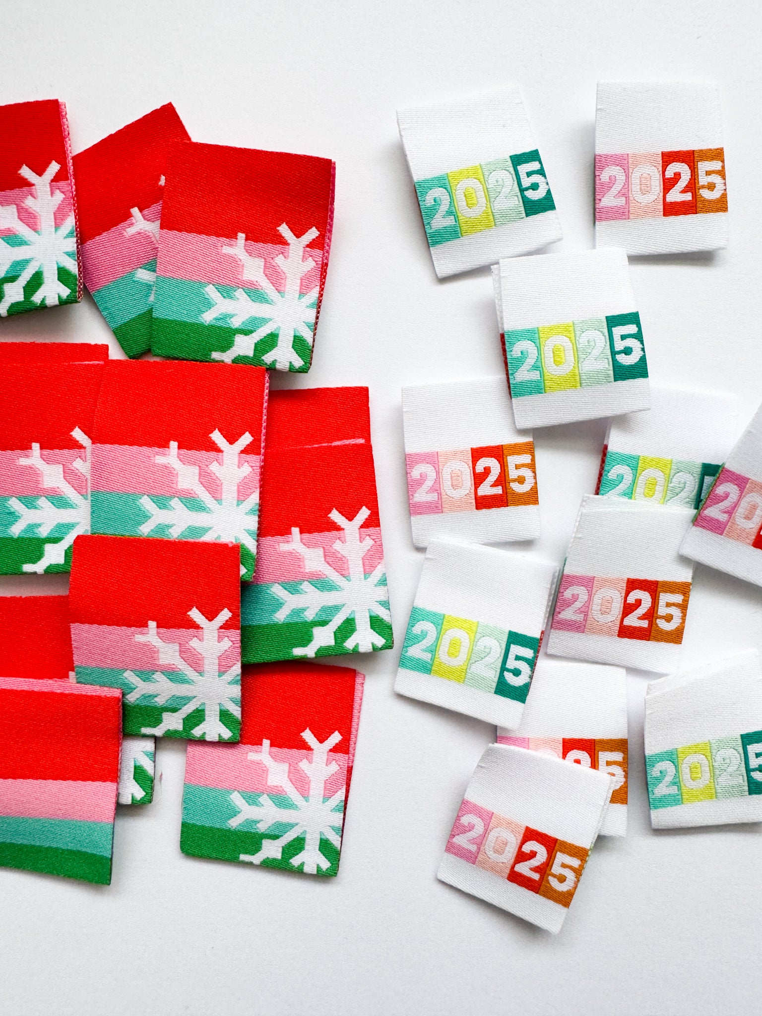 Snowflake Woven Labels Set of 4