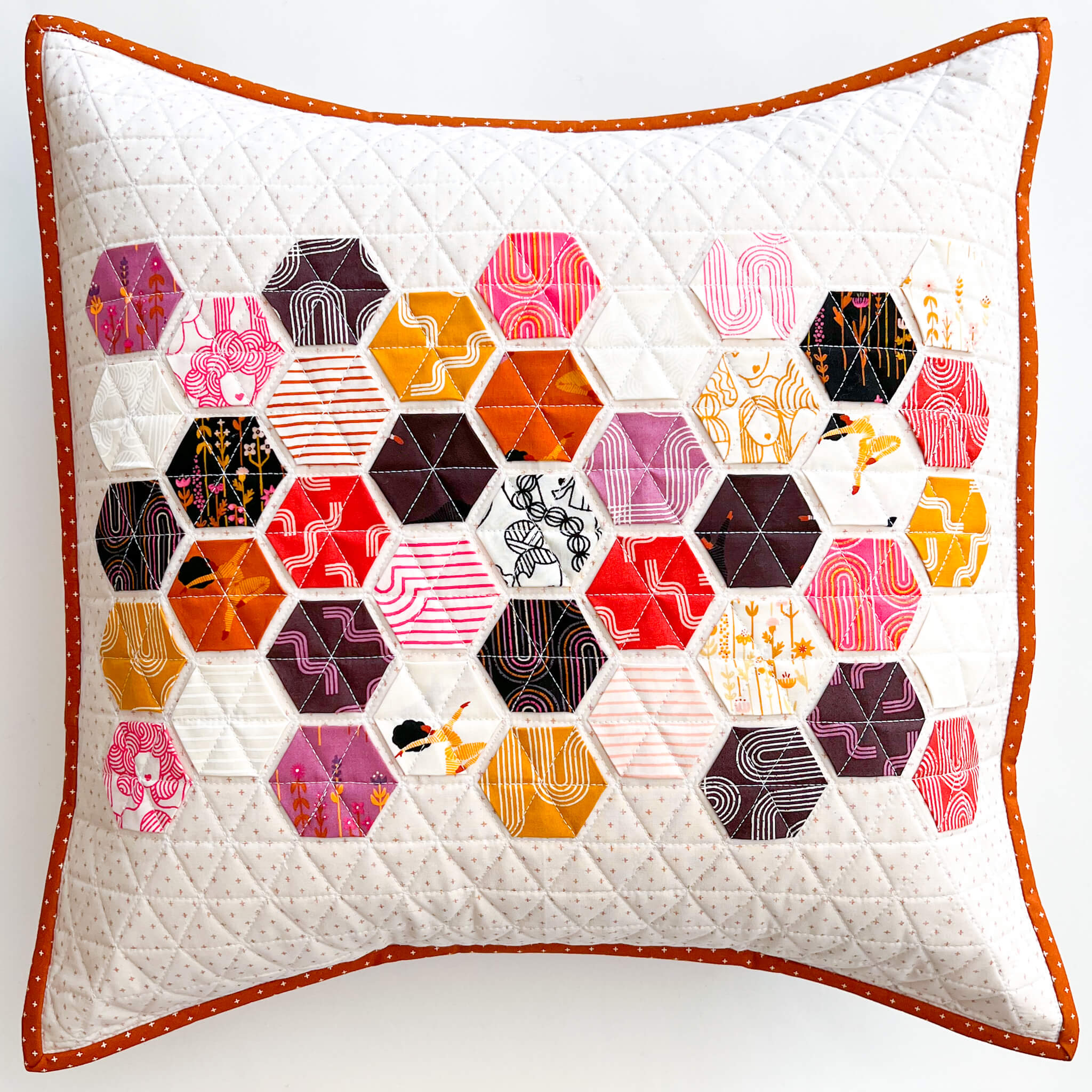 Hexie Pillow Cover - Linear