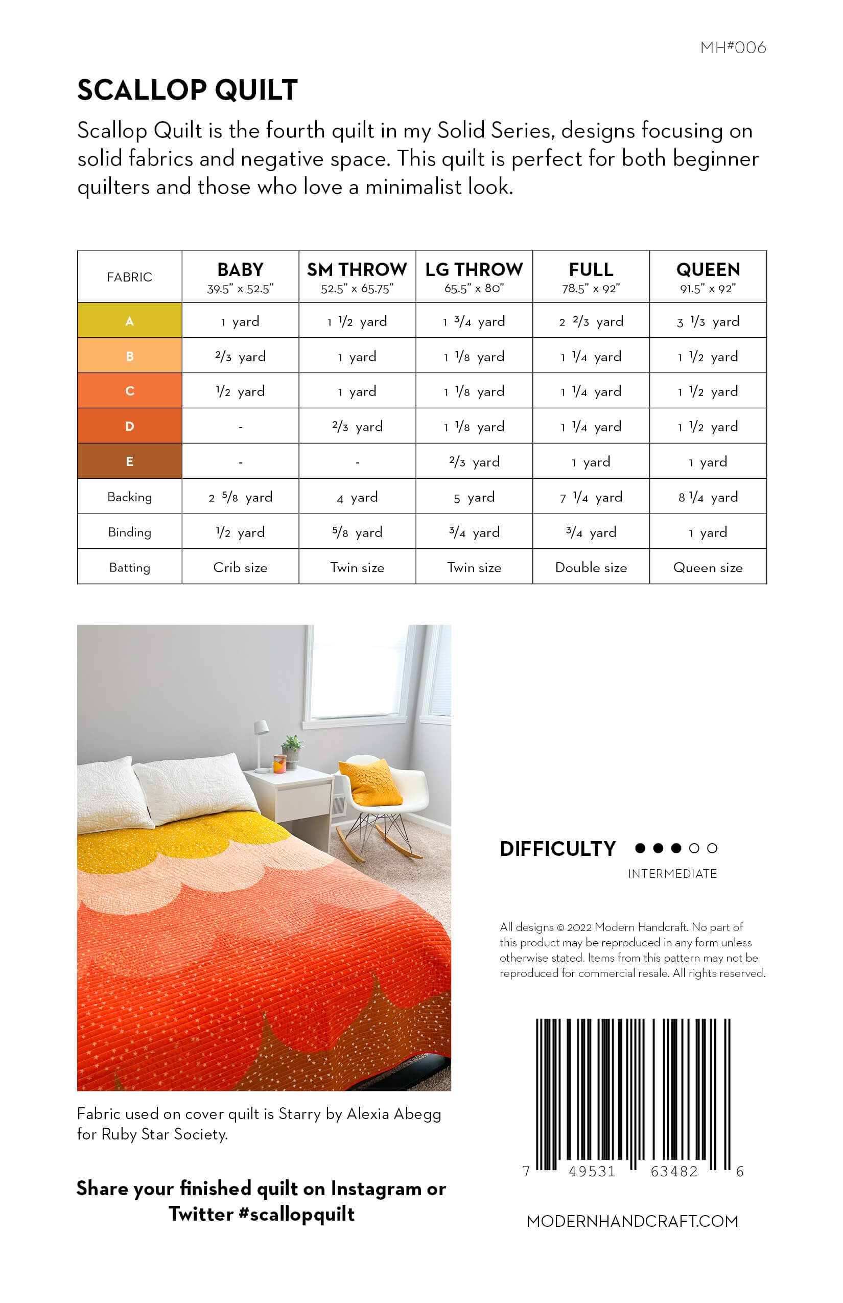 Scallop Quilt PDF Pattern