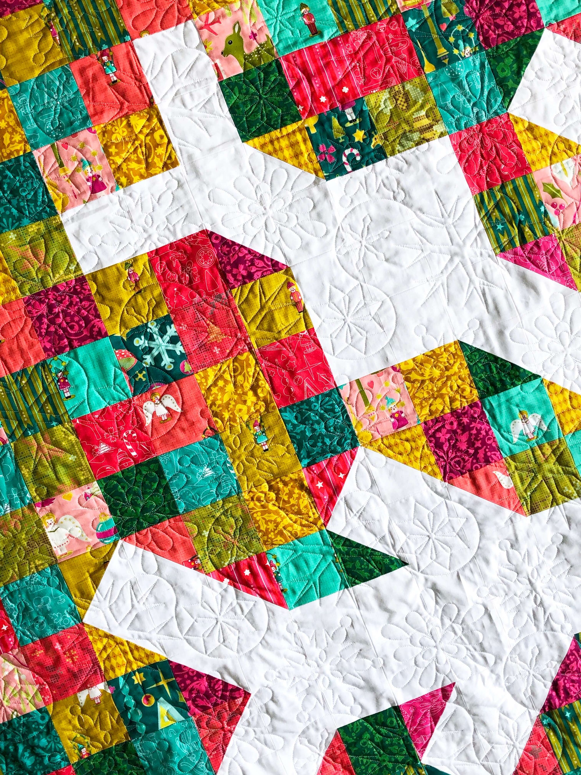 Snowflake Quilt Printed Pattern