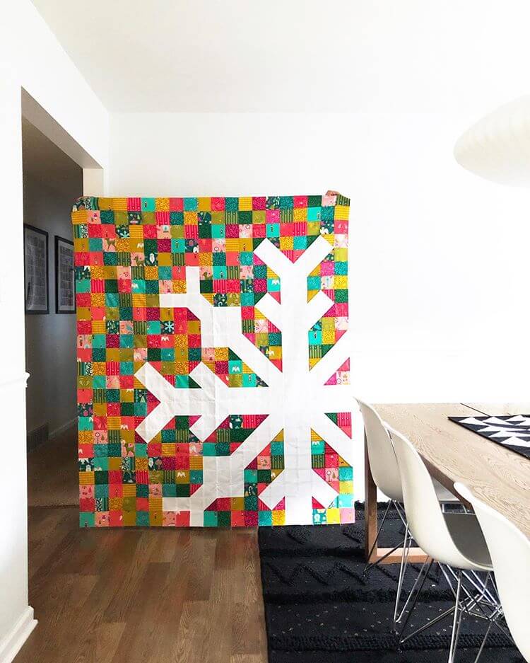 Snowflake Quilt Printed Pattern