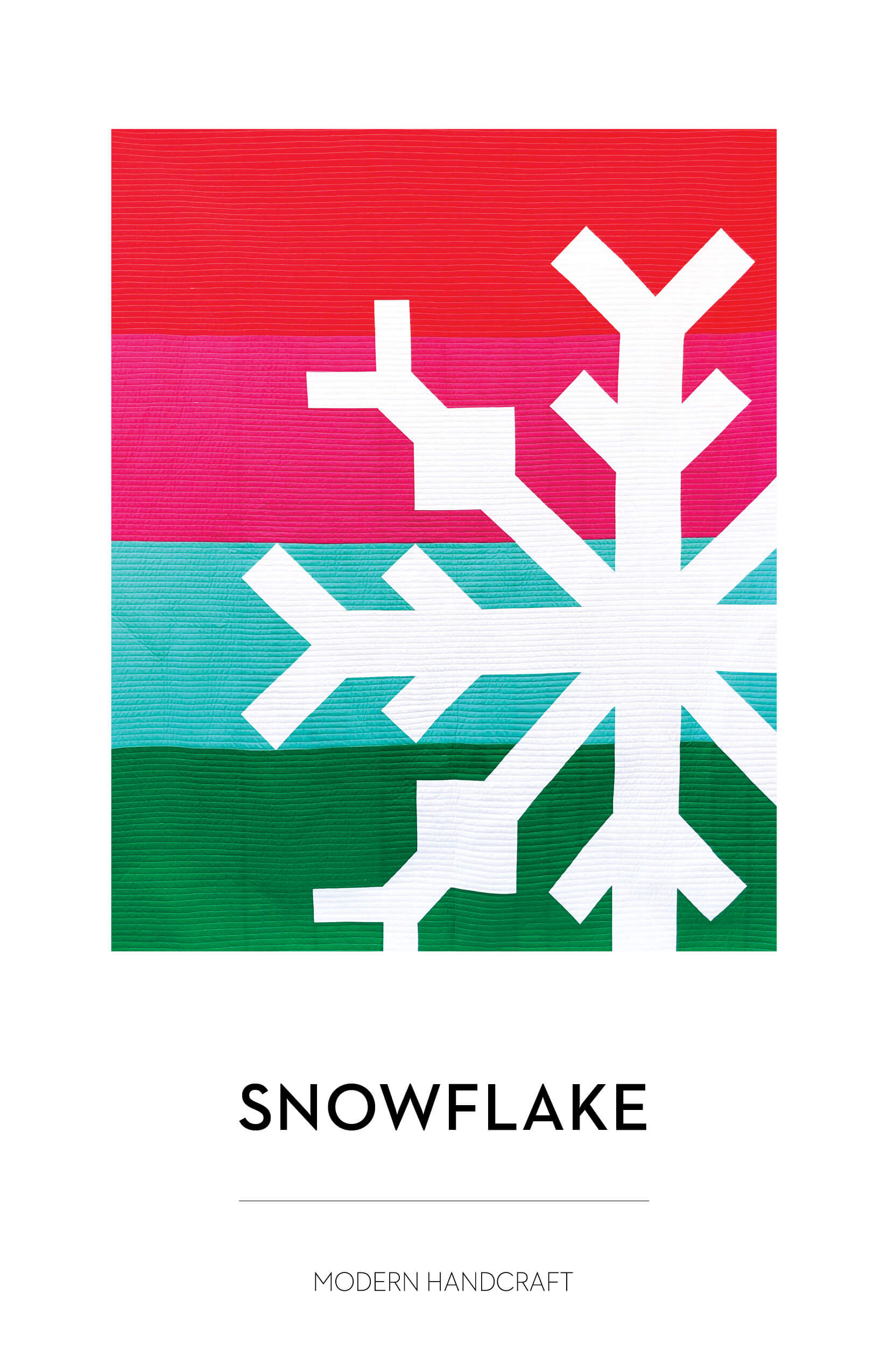 Snowflake Quilt Printed Pattern