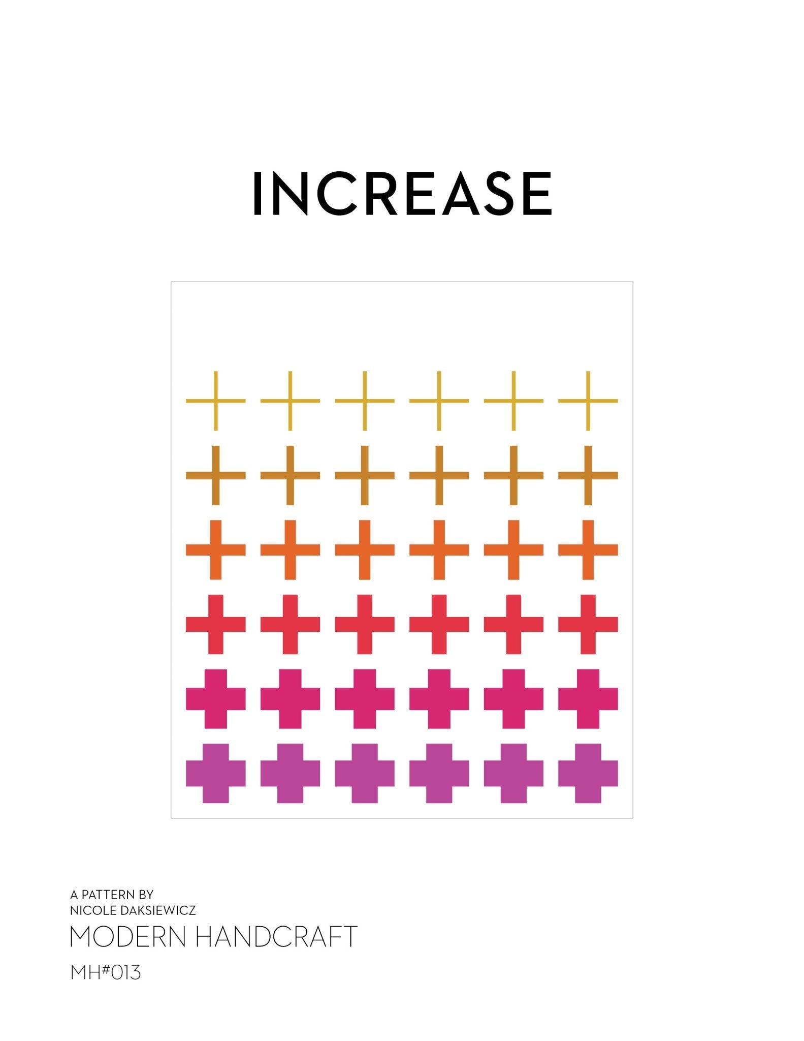 Increase Quilt PDF Pattern - modernhandcraft