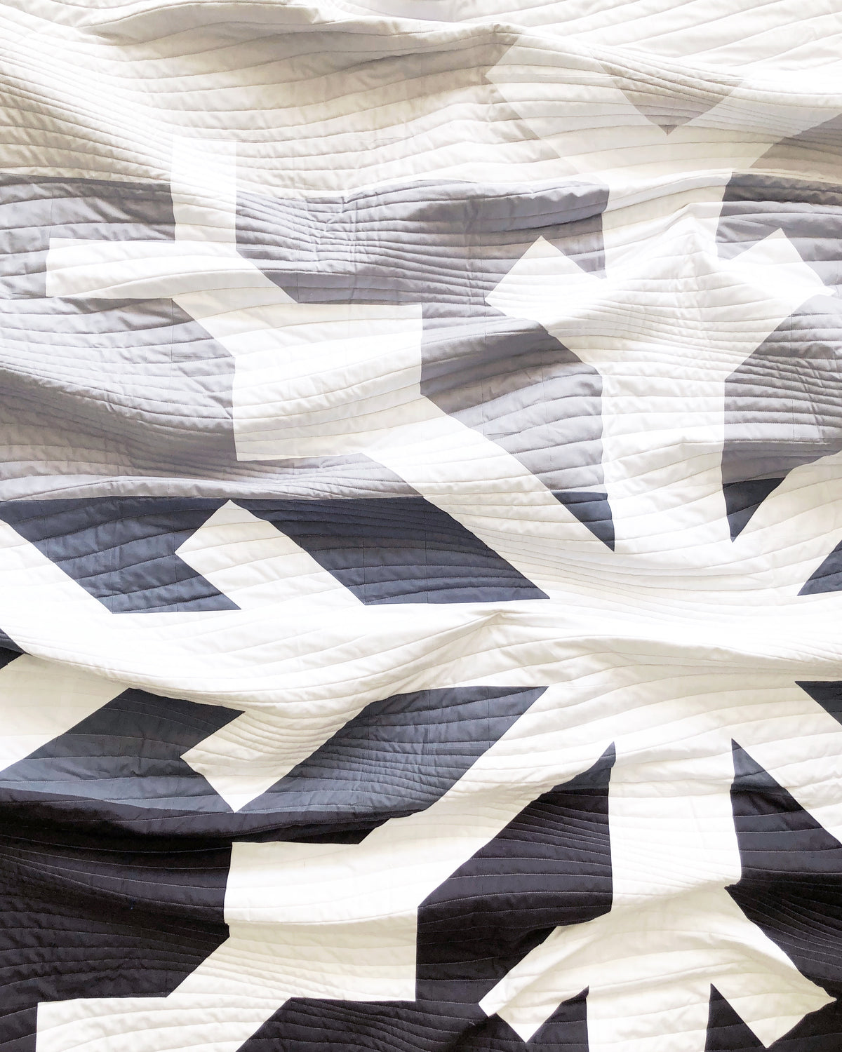 Snowflake Quilt - Kona Grayscale Version – modernhandcraft