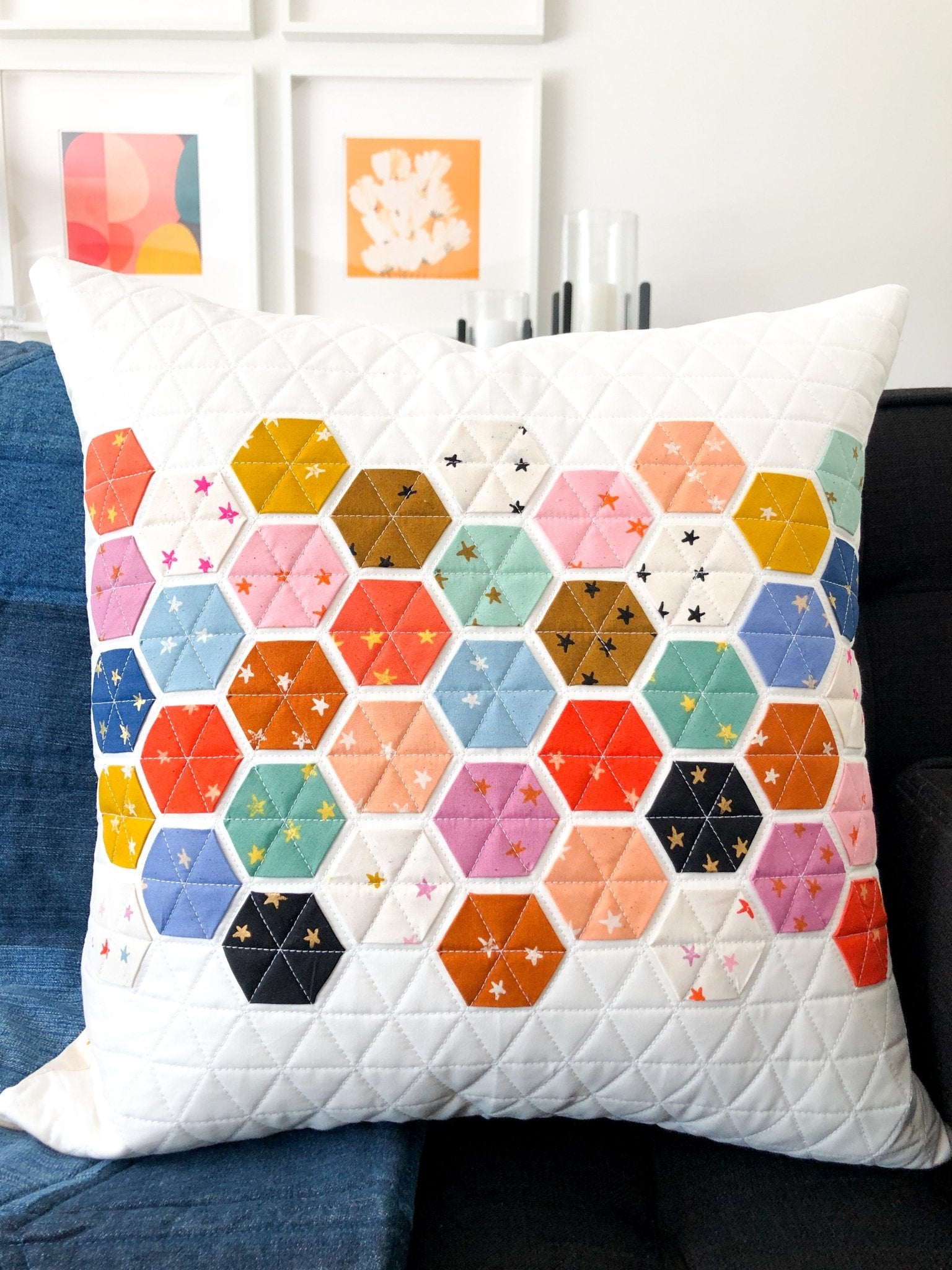 Hexie Pillow / Starry Version | modernhandcraft