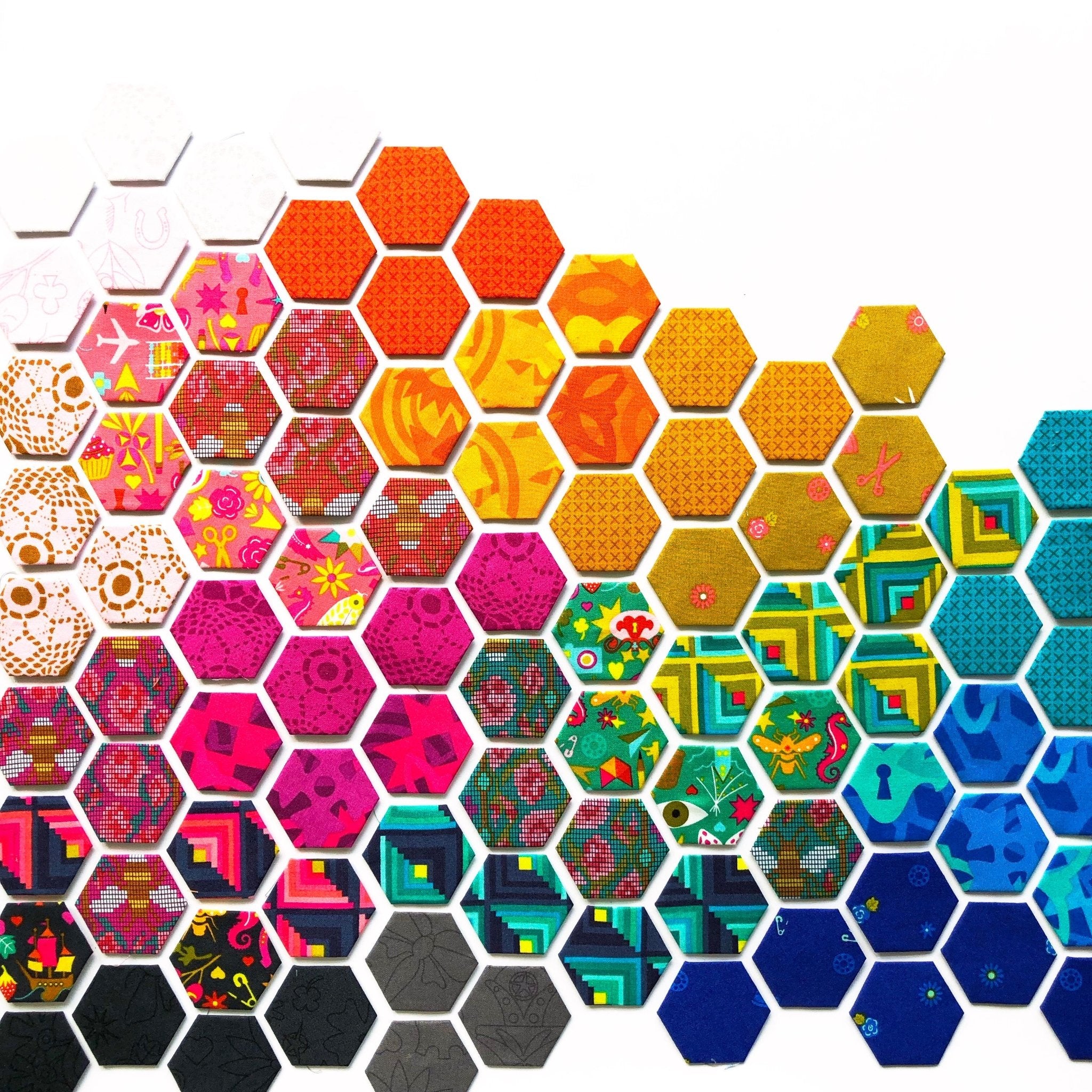 Work in Progress / Modern Hexies Handiwork Fabric | modernhandcraft