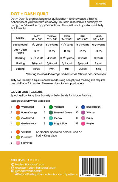 Dot + Dash Printed Pattern – modernhandcraft