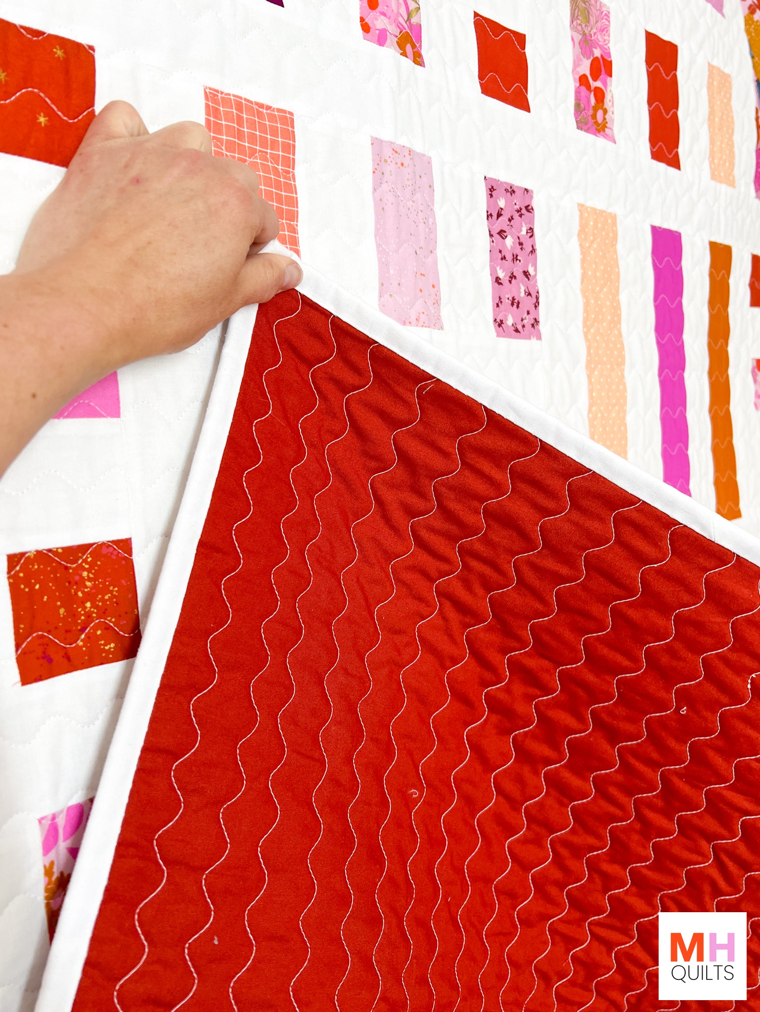 Dot + Dash Quilt - Scrappy Ruby Star Society Version – modernhandcraft