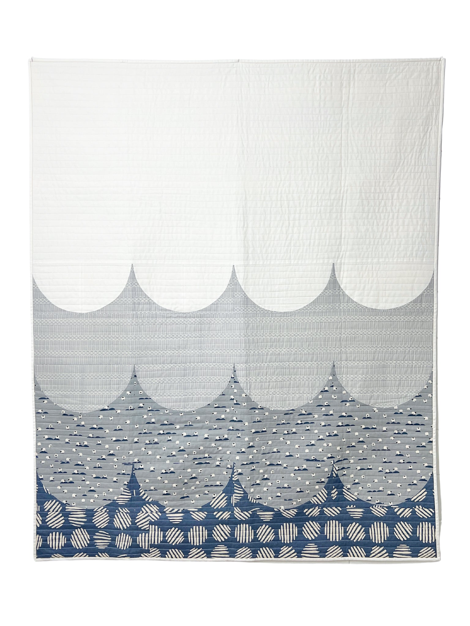 Scallop Quilt - Gray Panorama Version