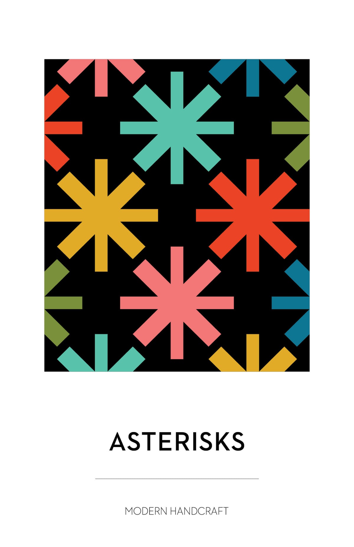 Asterisks Quilt Printed Pattern – modernhandcraft