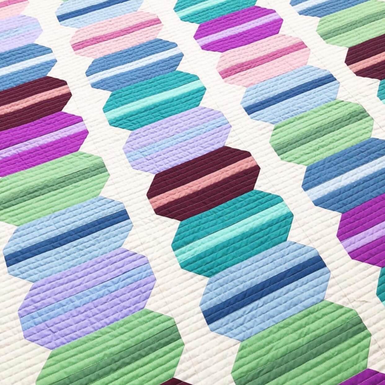 French Macaron Quilt Printed Pattern