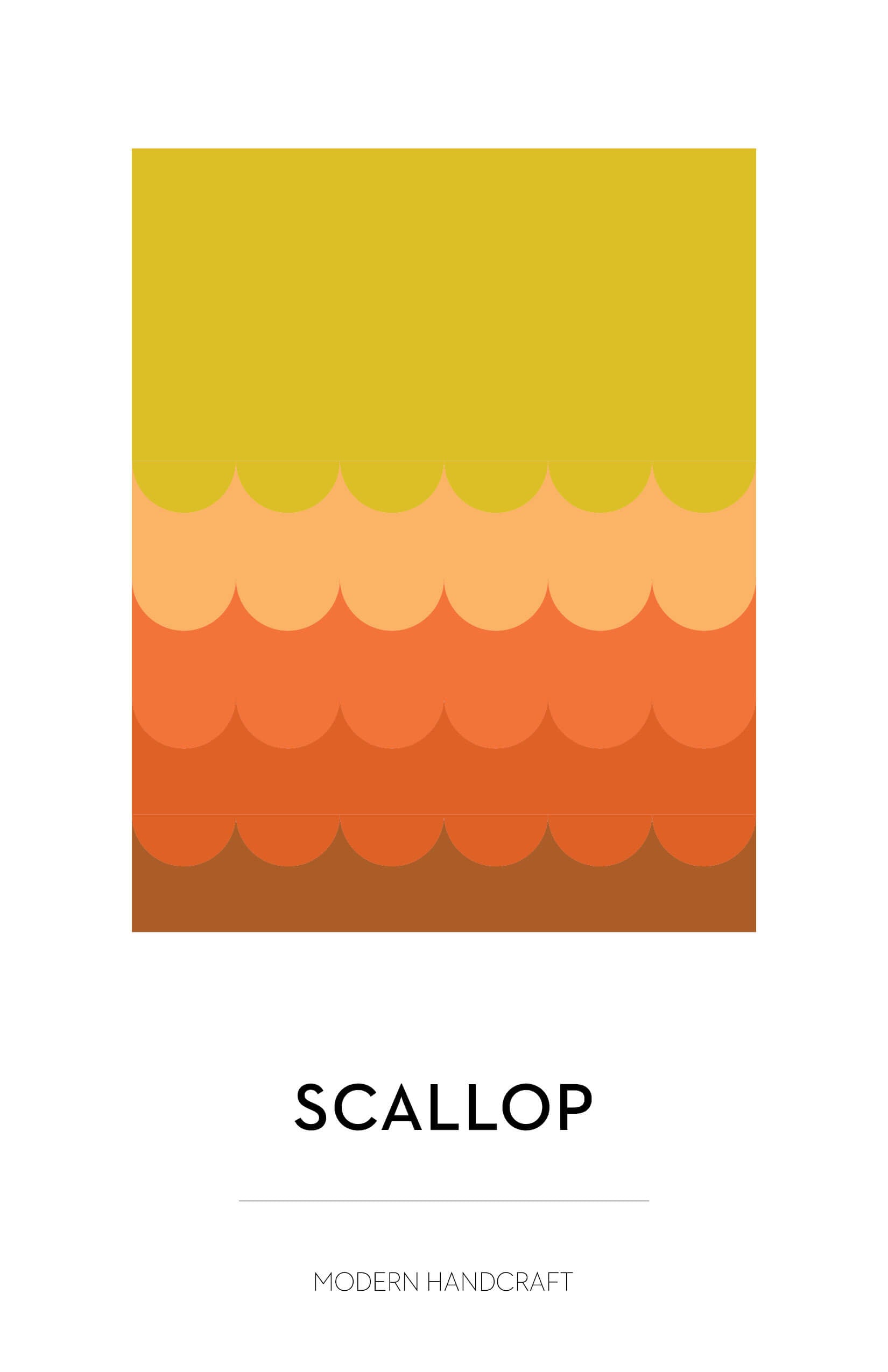 Scallop Quilt Printed Pattern