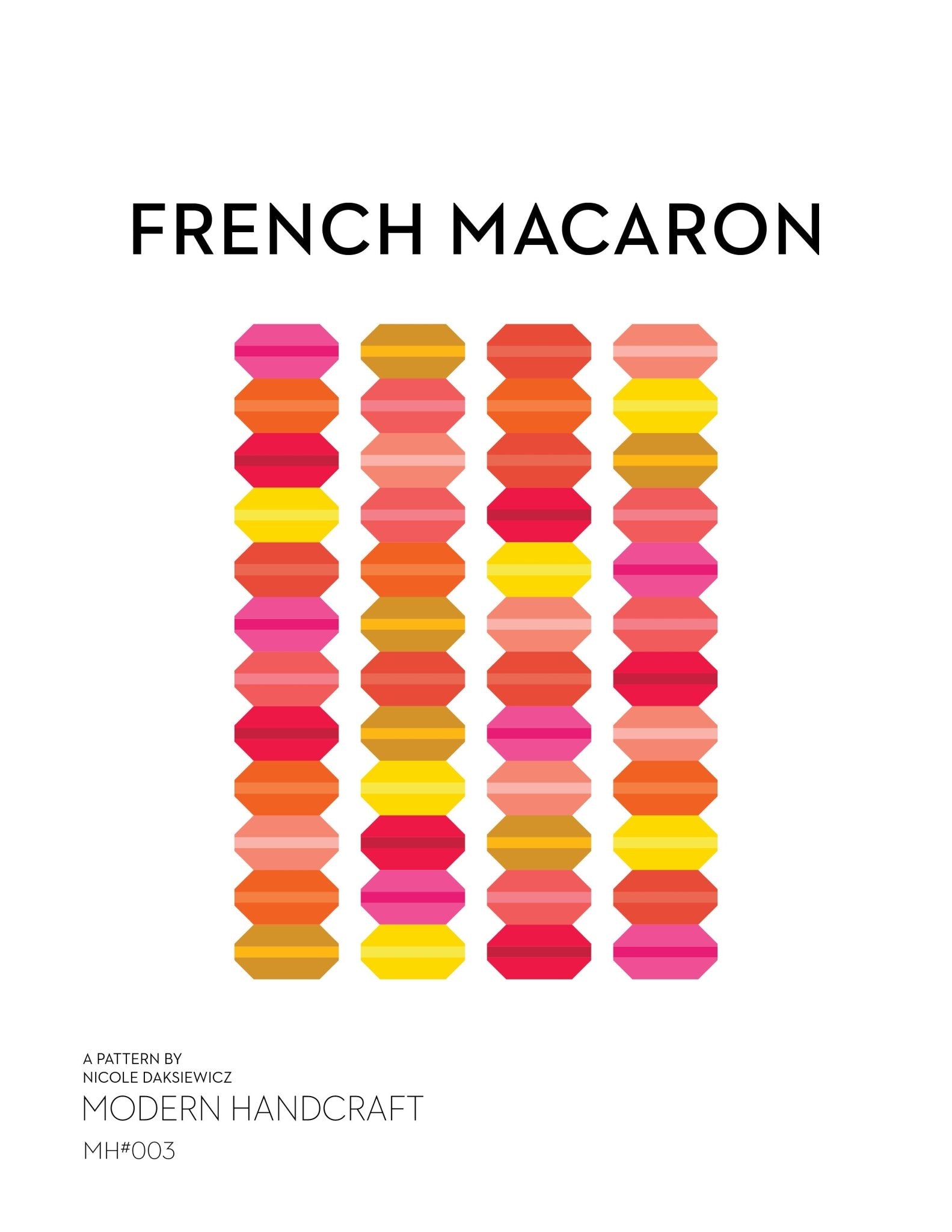 French Macaron Quilt PDF Pattern - modernhandcraft