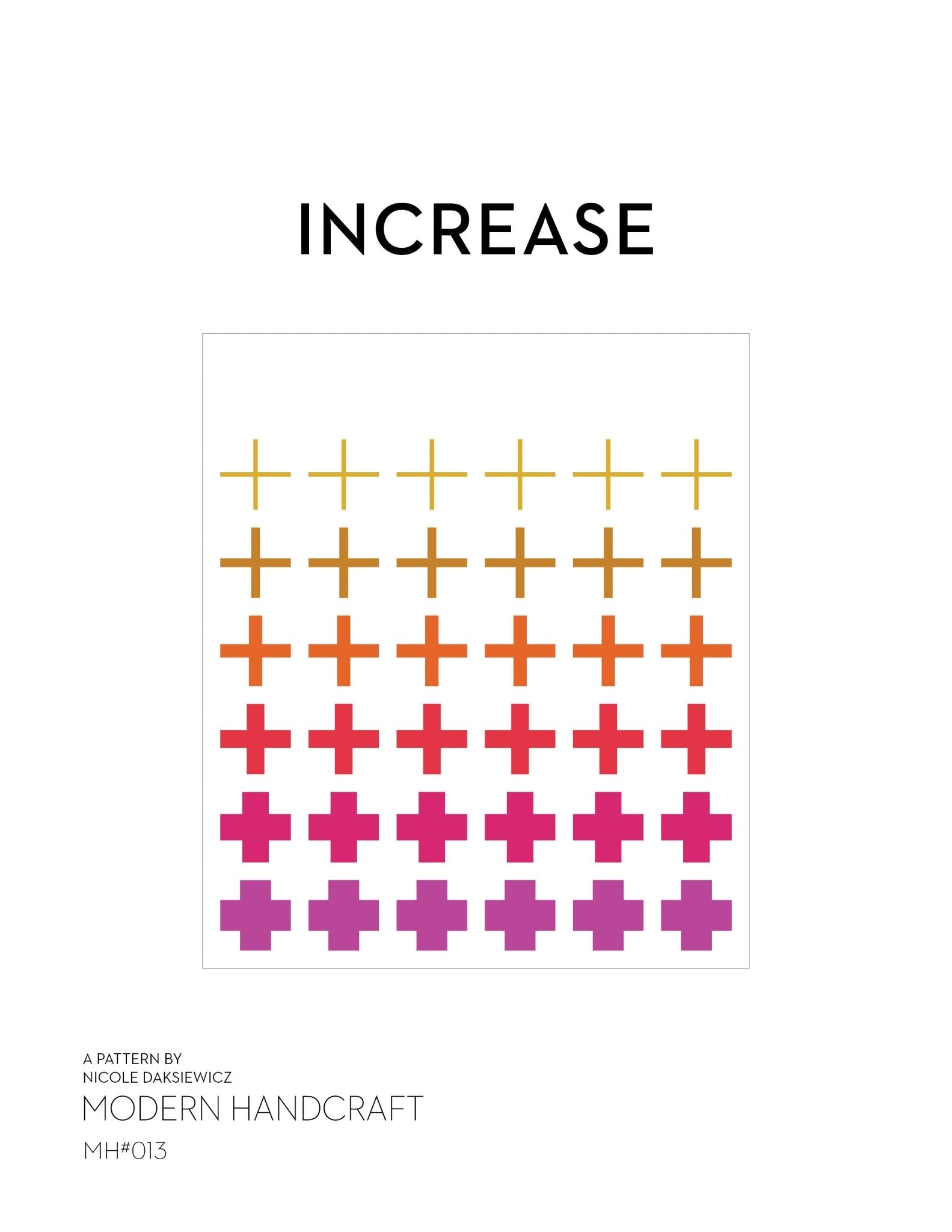 Increase Quilt PDF Pattern – modernhandcraft