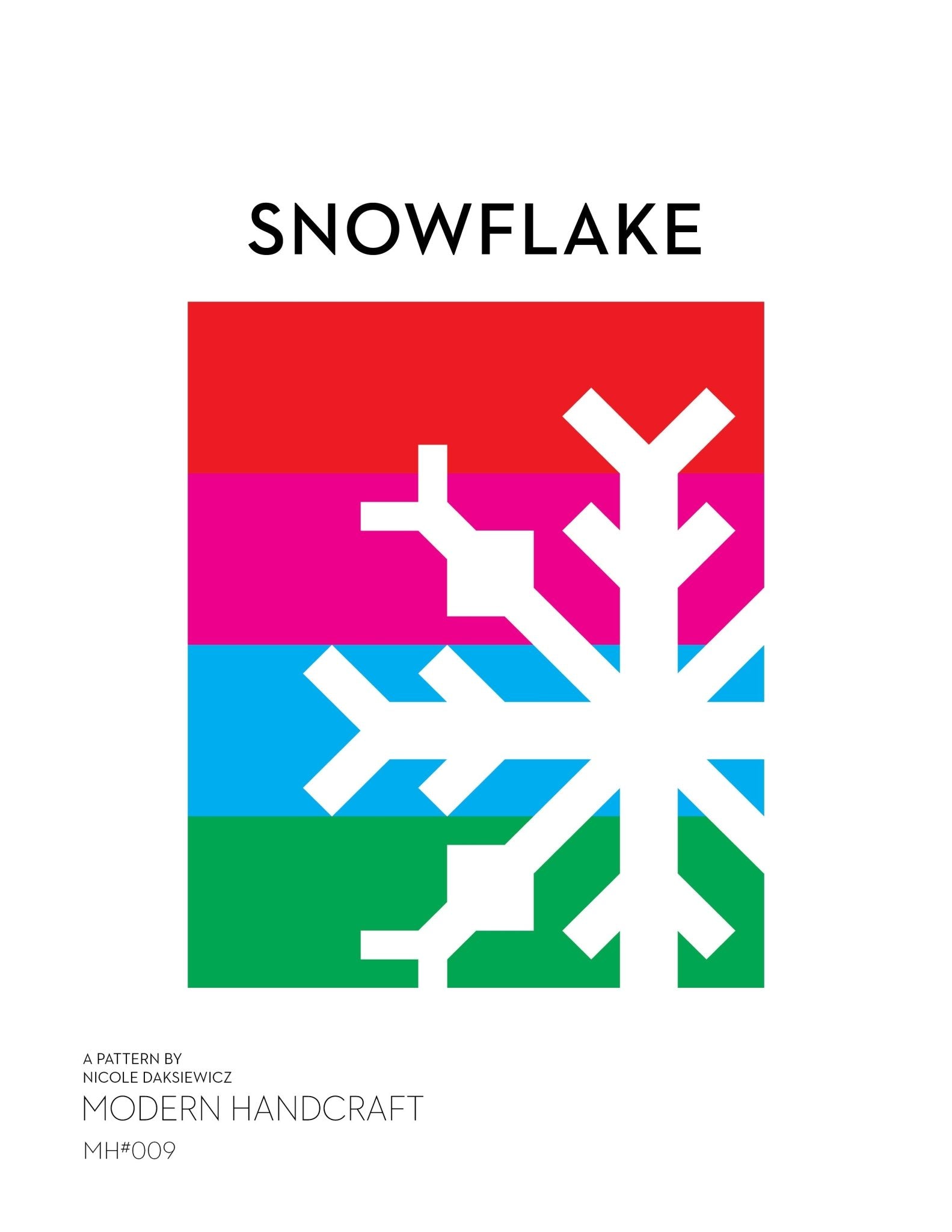 Snowflake Quilt PDF Pattern - modernhandcraft